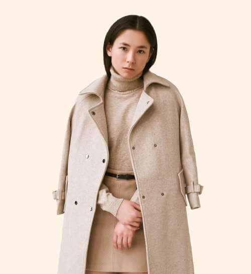 Lange braune Jacke für den Winter